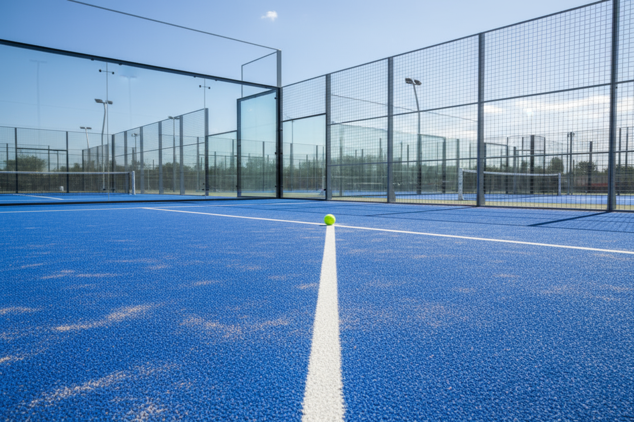 une image close up de terrain de padel pour banniere